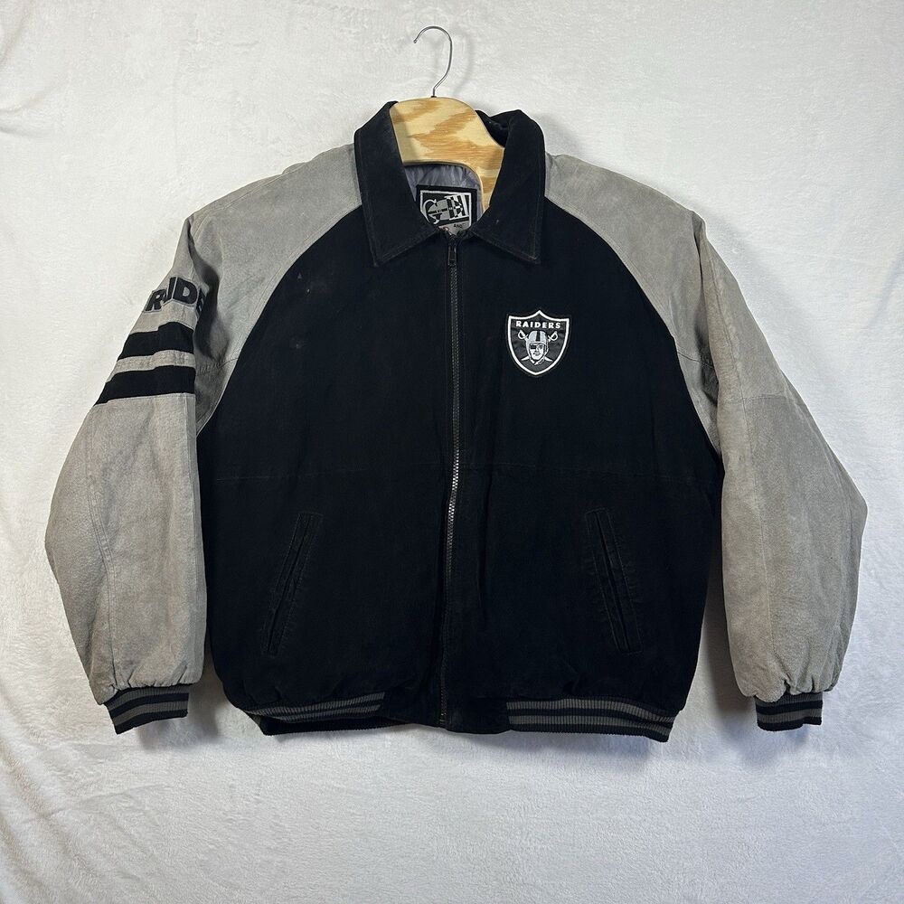 Oakland‎ Raiders Leather Jacket G-III by Carl Banks Size XL